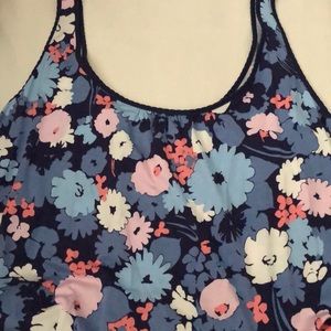 Kate Spade Navy and Pink Floral Pajama Top